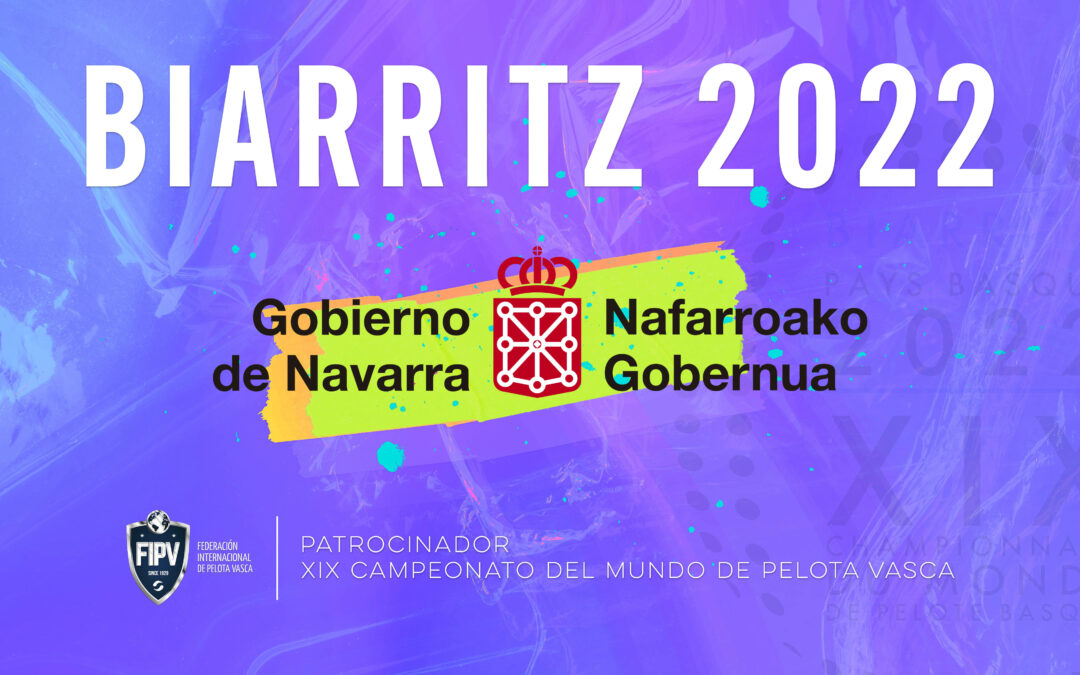 GOBIERNO DE NAVARRA patrocinador FIPV para Biarritz 2022
